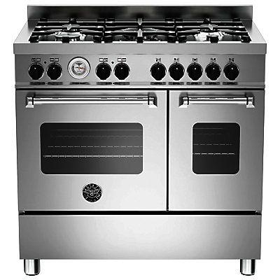 Bertazzoni MAS905MFED Twin Dual Fuel Range Cooker Stainless Steel